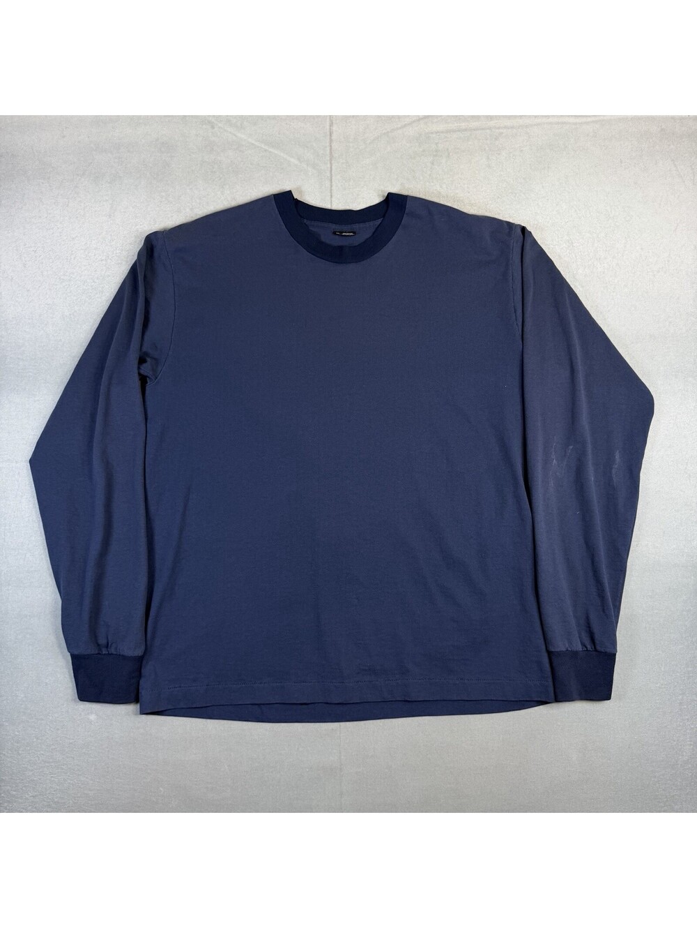 VTG 90s Screen Stars Best Long Sleeve T Shirt Mens XL Blue Blank Sunfaded USA